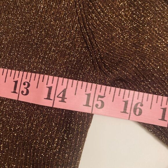 INC Brown Glitter Keyhole Sweater - Picture 5 of 7